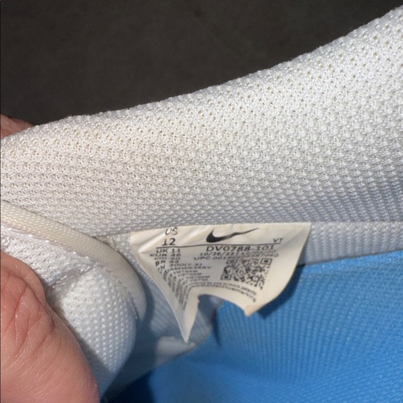 Nike Air Force 1 White with Carolina Blue Details sz12 EUC - Picture 4 of 7